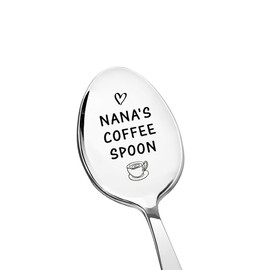 Nana Birthday Gifts for Nan Grandma Retirement Gift for Granny Gifts for Mimi Grandmother Mothers Day Gift for Grammy Gigi from Grandson Granddaughter Nanny Gifts for Nanas Coffee Spoon