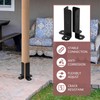 Pehciroe 8Pcs Adjustable Deck Post Base, 4x4 Post Base Brackets,