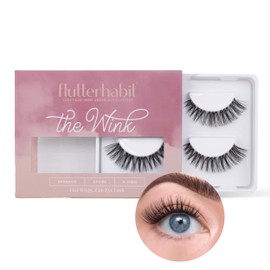 FlutterHabit The Wink Lashes, 2 Sets of Lashes, DIY Wispy Doll Eyed Lash Extensions, Up to 10 Day Lash Wear, Salon Quality Cluster Eyelashes for a Natural Look, No Glue Included