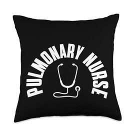 Pulmonary Nurse Job Designs Respiratory Therapist Pulmonary Nurse Pocket Stethoscope Wear Breathing Treatment Throw Pillow, 18x18, Multicolor