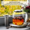 Aquach Borosilicate Glass Teapot 68oz/2000ml - Large Capacity Teapot for