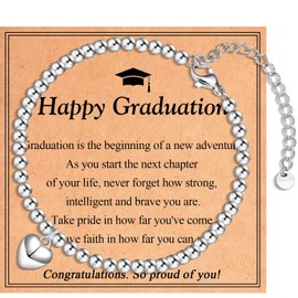 EYQV Graduation Gifts for Her, Graduation Bracelet for Daughter Sister Granddaughter Niece, Congratulations Gifts for Women Teenage Girl
