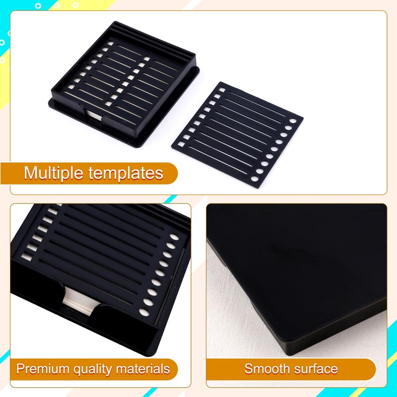 Sticky Note Stencil, Post It Note Holder with Line Box