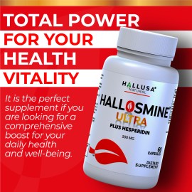 Hallosmine ULTRA Diosmin Hesperidin + FREE Cream Veins 4 oz 02 Bottles 120 Caps