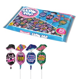 Charms Blow Pop Lollipops Limited Edition Assortment - Blue Razzbery, Black Cherry, What A Melon and Extreme Lemonade - Dual Candy and Gum Suckers - Bulk Treat for Kids and Adults, 80 Count