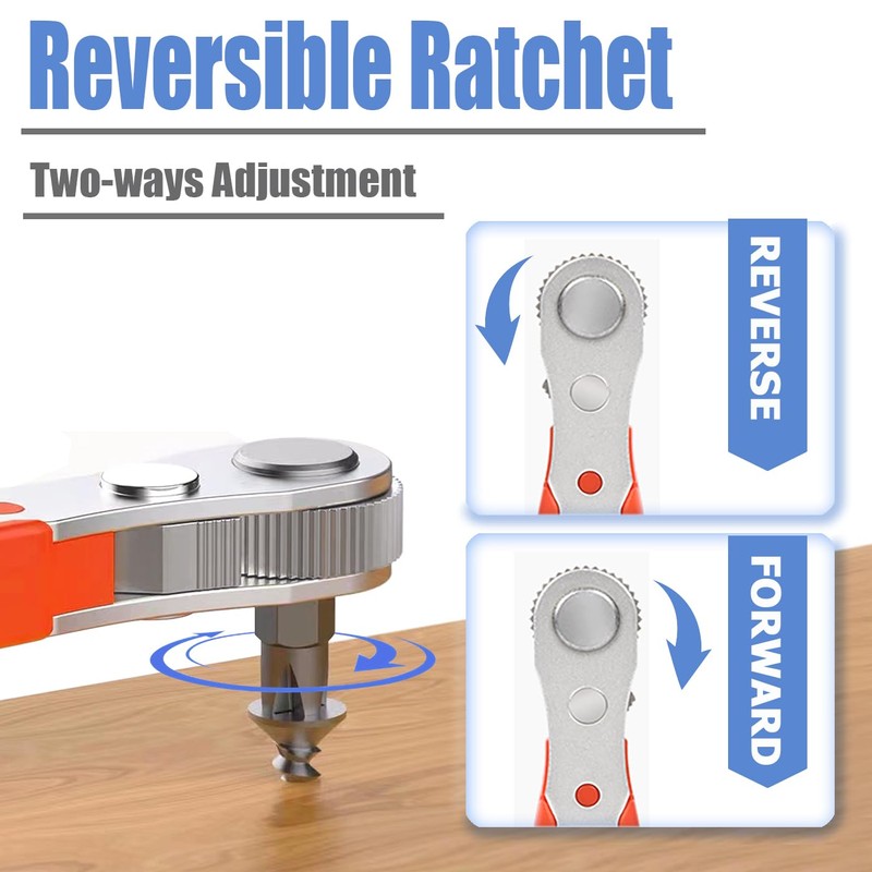 Mesee Mini Ratchet Wrench with 10 Types Screwdriver Bits Set,