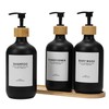 Shampoo and Conditioner Dispenser,16.9 fl oz Set of 3 Black