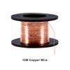 5 Rolls Copper Enameled Winding Wire - 0.1 mm Diameter,