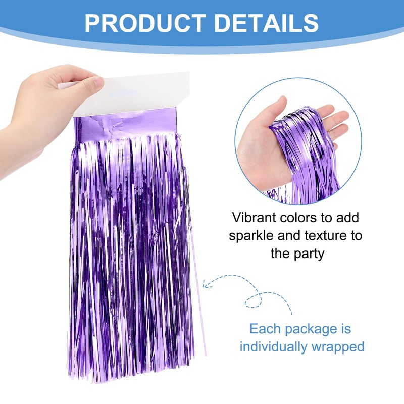 PATIKIL ホイルフリンジガーランド 10フィート 3パック メタリックティンセルストリーマー フリンジバナー 壁掛けカーテン背景 結婚式 誕生日 クリスマス