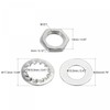 sourcing map Pack of 150 Lamp Tubes Lock Nuts M10
