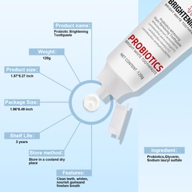 Sp-6 Ultra Whitening Toothpaste, Deep Cleaning Care Sp 6 Toothpaste, ProbioticSp-6 Brightening Toothpaste Fresh Breath, Promotes Healthy Teeth and Gums(4.2 Oz x 2)