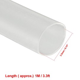MACHSWON Heat Shrink Tubing 3.5mm Dia 2:1 Ratio Electrical Wire Cable Wrap Sleeve Shrinkable Tube 1m - Clear