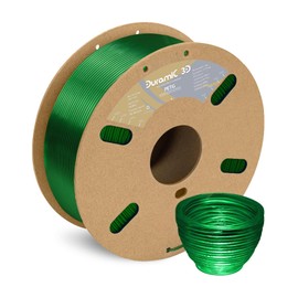 DURAMIC 3D PETG Filament 1.75mm Translucent Green, 3D Printing Filament 1kg Spool(2.2lbs), Translucent Green Filament 1.75mm Dimensional Accuracy +/- 0.05 mm Non-Tangling Non-Clogging Non-Stringing