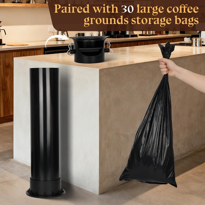 Espresso Coffee Knock Box, Bring 30 Dedicated Garbage Bags and