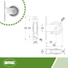 Amig - Galvanised Pulley with Metal Roller and Holder for