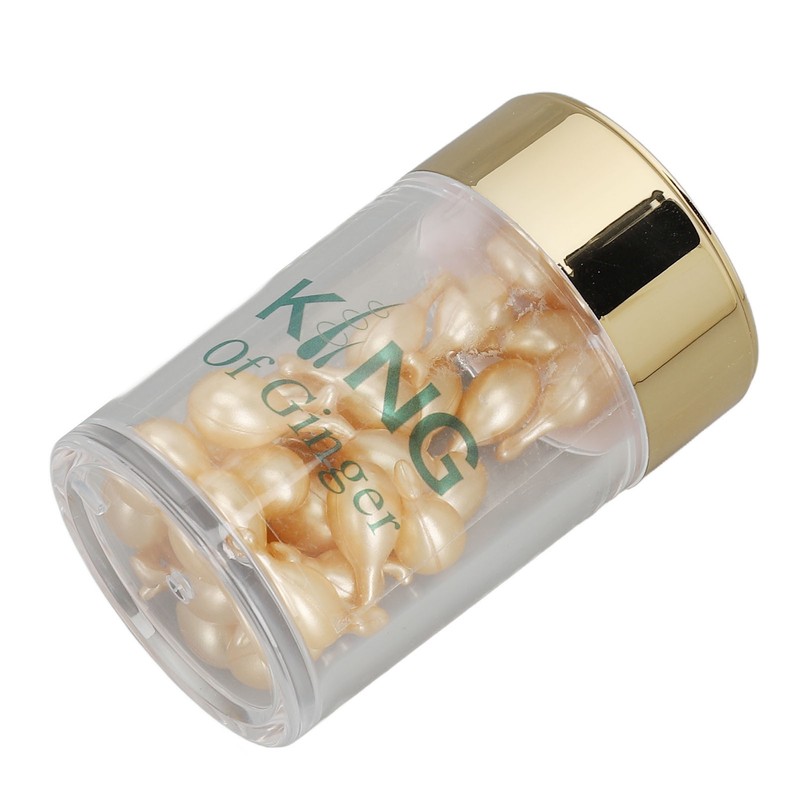60pcs Ginger Hair Capsules Strengthen Deep Moisturizing Nourishing Prevent Hair