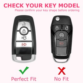 8T69T for Ford Key Fob Cover with Keychain Accessories
