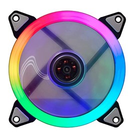 NACEB Gaming Ventilador para PC Cepheus NA-0922 - Ideal para PC Gamer, Ventilador 120mm RGB Multicolor, Conexión 4 Pines, 1200 RPM, Flujo de Aire 43.2 CFM, Bajo Ruido 23.4 dBA, 5V - RGB Multicolor