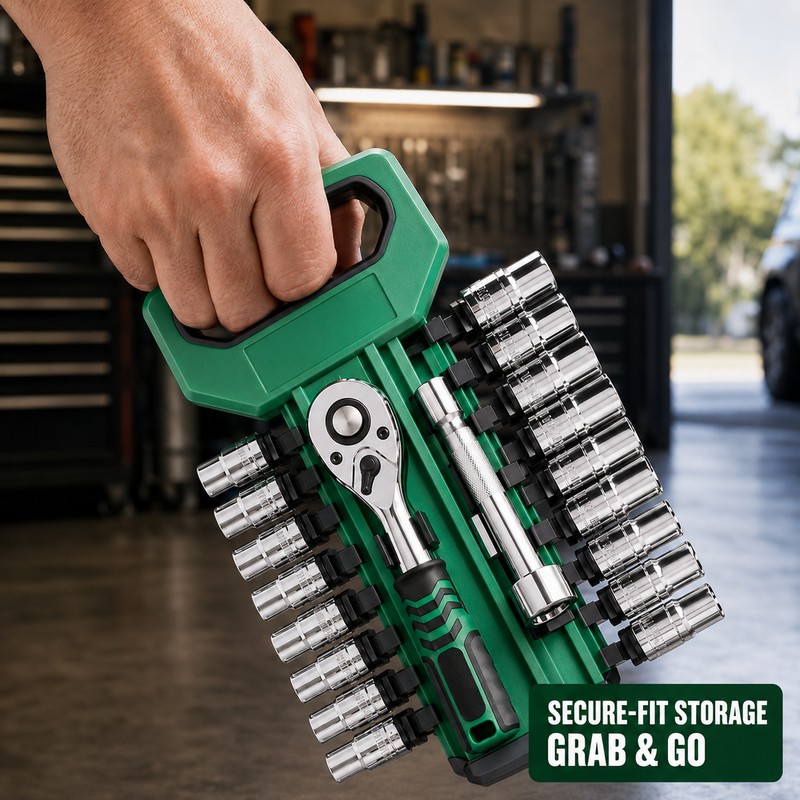 72-Tooth Ratchet Socket Set for Auto & Home Repair –