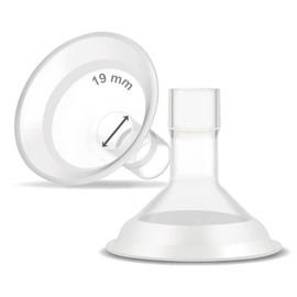 Maymom MyFit Comfy Series 19mm Two Piece Nipple Compatible with Medele Breast Pumps; Compatible with MaxFlow Flex Connection; Pack of 2