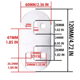 MX Boat Cleats Back Plate,Marine Dock Cleat Backplane Stainless Steel Boat Cleat Repair Plate,Reinforced Backing Plate,for Boat Cleat,Dock Cleat,Pack of 2