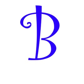 Eyecandy Decals B - Monogram Letter CURLZ 3" Tall 2 Pack Decal Sticker Purple