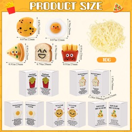 Cinnvoice 25 Set Bulk Gifts End of Year Student Teacher Graduation Gifts Emotional Support Desk Pets Inspirational Cute Resin Mini Ornaments with Cheer up Thank You Card Box (Toast)