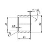Cylindrical plain bearing GSM-1922-28 / diameter d1 = 19 mm