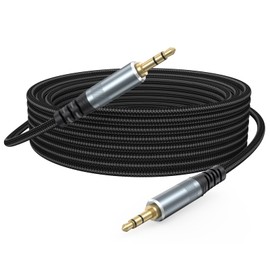 AUX Cable 25ft 3.5mm Audio Cable, Long Aux Cord 25 Feet Auxiliary 1/8 TRS Headphone Jack Extension Male to Male Hi-Fi Sound Compatible with TV Stereo Car Laptop Smartphone Tablet MP3 Switch
