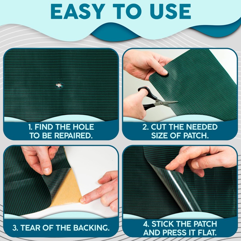 Pool Cover Patch Repair Kit, 2 Rolls 8 x 36