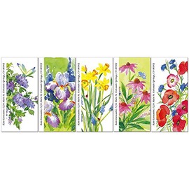 Floral Color Self-Adhesive, Flat-Sheet Oversized Address Labels (5 Designs)