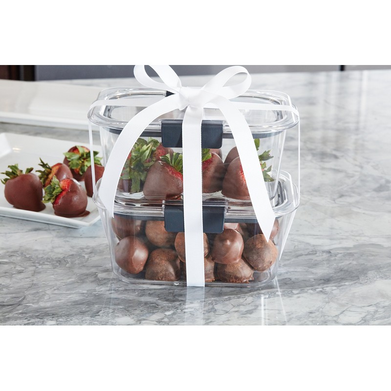 Rubbermaid Brilliance Food Storage Container, Medium Deep, 4.7 Cup, 100%