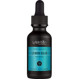 Lyfetrition Organic Lemon Balm 540 mg, 4 Oz Liquid, 220 Servings, Made in USA, Quick Absorption, Quality Potent Ingredients, Third-Party Tested, Non-GMO, GMP Certified, Cruelty-Free Products