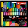 Premium Fibre-Tip Pen with Chisel Tip - STABILO Pen 68