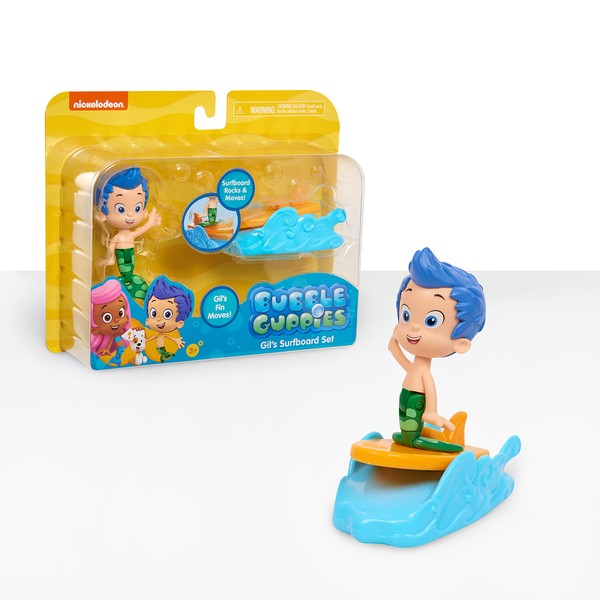 Bubble Guppies Gil's Surfboard Playset, Kids Toys for Ages 3 Up by Just Play