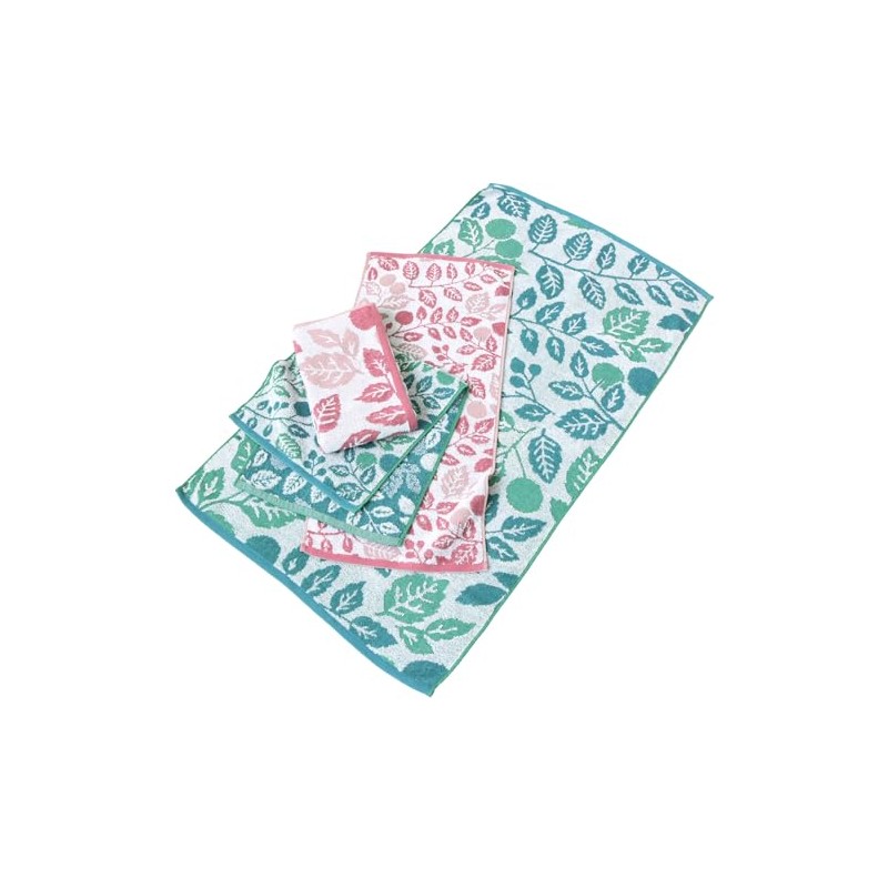 ［無撚糸ジャガード（エミリア）］ フェイスタオル ピンク