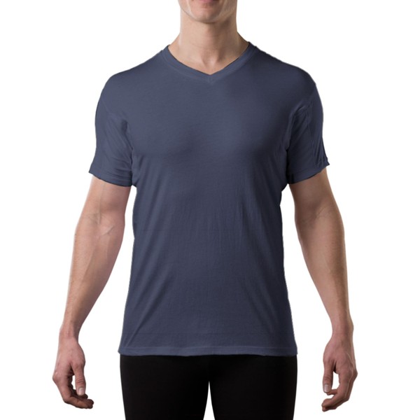Men's Sweatproof Undershirt | Cotton V Neck T-Shirt with Underarm