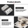 4-Pack No-Drill Glass Door Hinges for Cabinets, Showcases, Wine Cabinets
