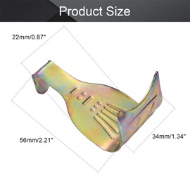 MroMax Solid Moulding Picture Hooks Hangers Rail Hanging Hook Color Zinc-Plated 54mmx34mm Bronze 15pcs