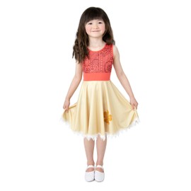 Little Adventures Island - Vestido de princesa con forma de princesa (tamaño grande 8) - Lavable a máquina para jugar y fiesta sin purpurina
