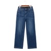 Sidefeel Women's Straight Leg Jeans High Waisted Stretchy Elastic Waist