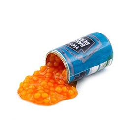 MyTinyWorld Dolls House Miniature Can of Baked Beans - Spilt