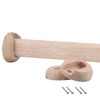 Btibpse Wooden Oval Closet Rod Polished Wood Wardrobe Closet Rod