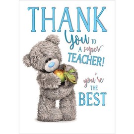 THANK YOU SUPER TEACHER Me to You Bear Carte Blanche Greeting Card