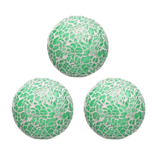 sourcing map 3Pcs Decorative Glass Balls 2.36 Inch Orbs Centerpiece