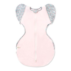 Neclumi Sleeping Swaddle, International Hip Dysplasia Association Certified, Floral Pink, M