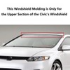 Windshield Front Upper Reveal Surround Molding Trim Rubber Seal for