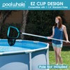 POOLWHALE Pool Skimmer Net Rake, Aluminum Frame Deep Nylon Net,