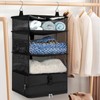 AKOZLIN Portable Hanging Travel Shelves Bag 3-Shelf Packing Cubes Organizer