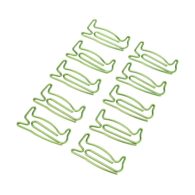 100Pcs Paper Clips Cute Unique Penguin Shape Electroplating Process Lightweight